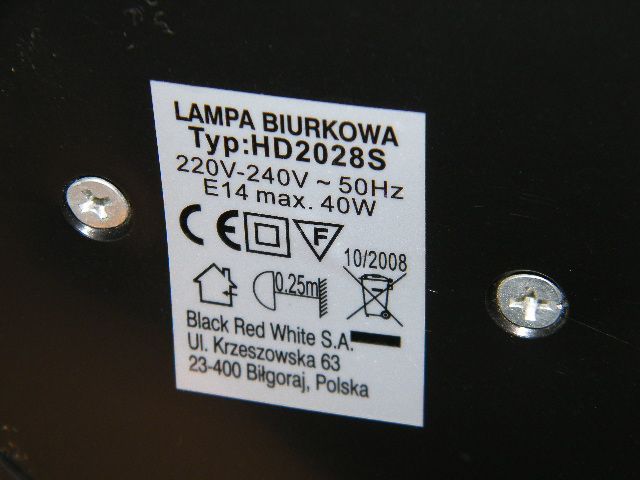 Opis mojej lampki biurkowej