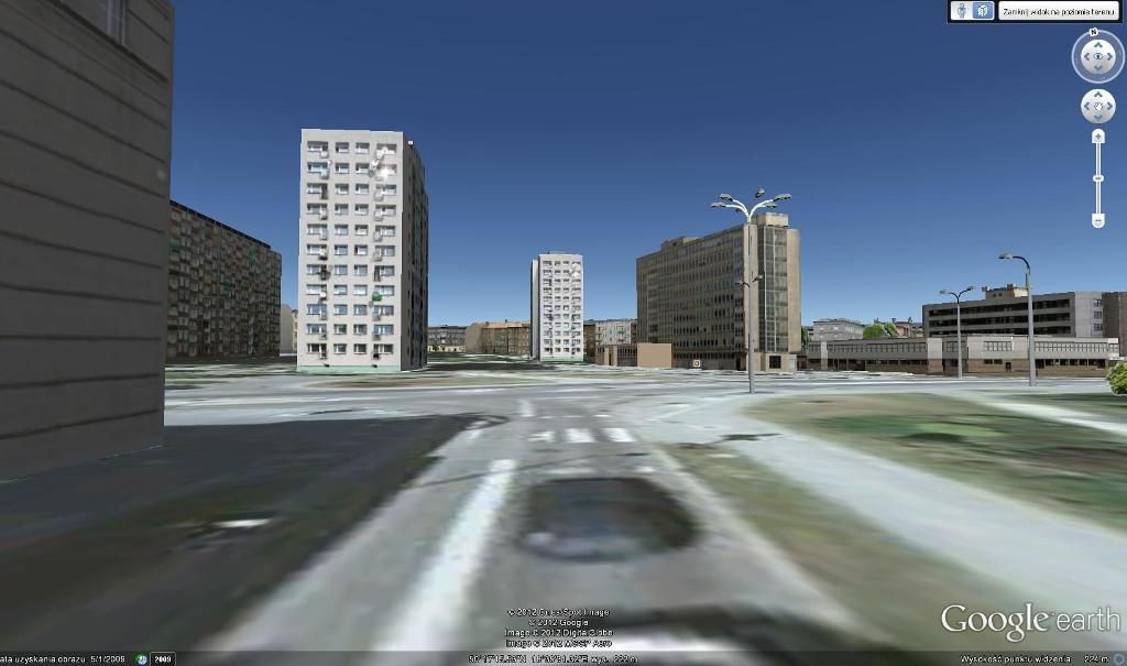 Gliwice w Google Earth