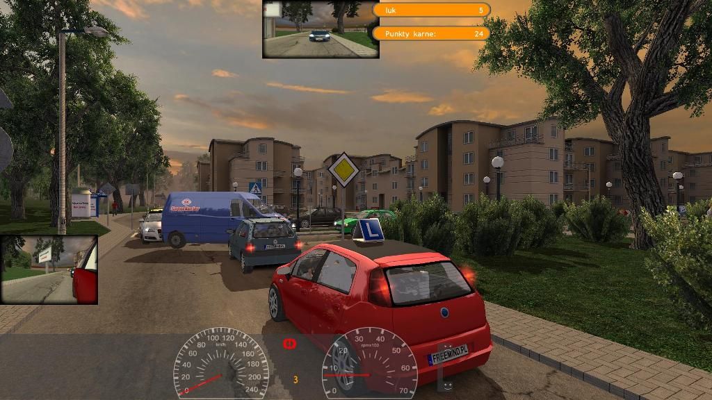 Oprawy oświetleniowe w grze Symulator Jazdy 2