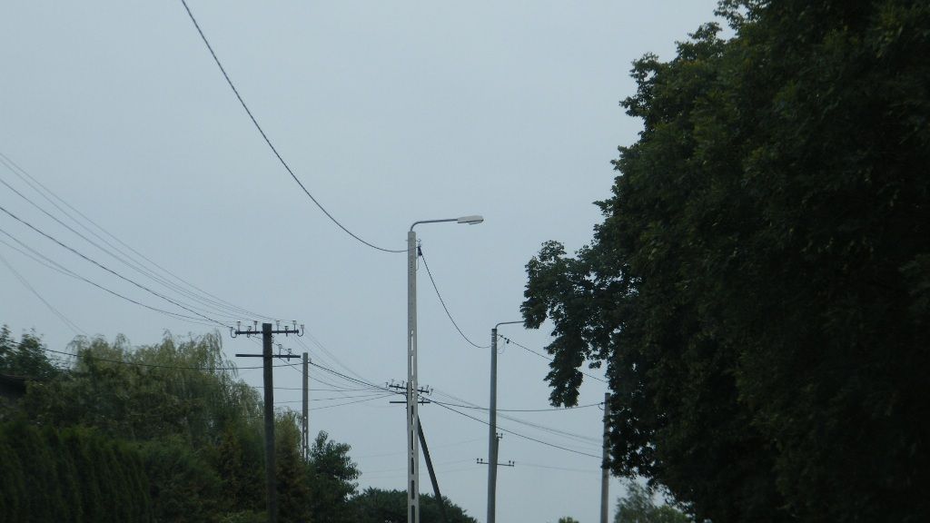 Powiat Kluczborski - wieś Łowkowice - oświetlenie